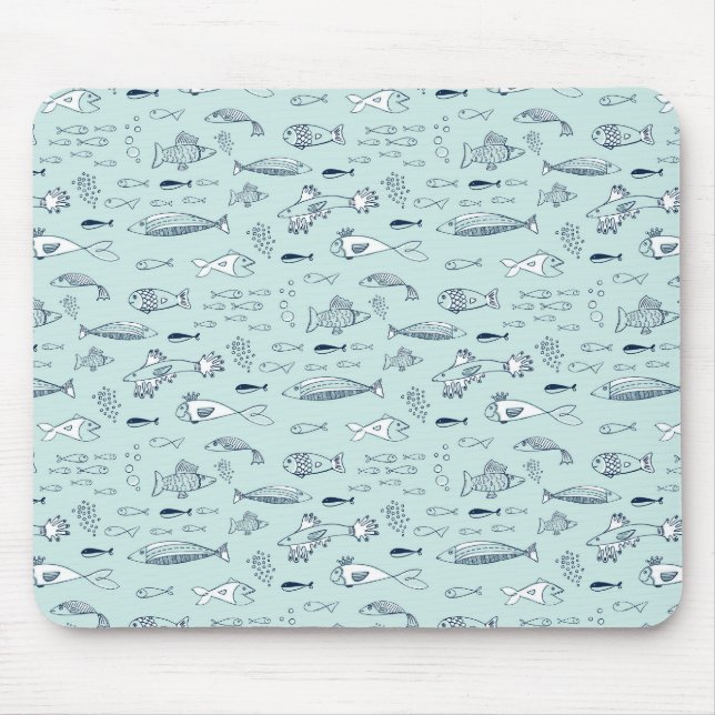 Blauer Fisch Mousepad (Vorne)