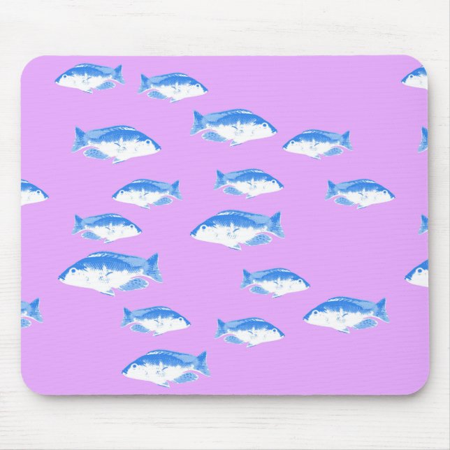 Blauer Fisch Mousepad (Vorne)