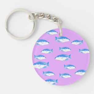 Blauer Fisch Schlüsselanhänger