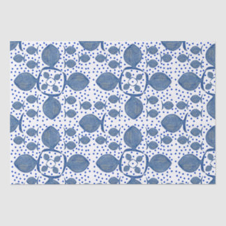 Blauer Fisch Seidenpapier