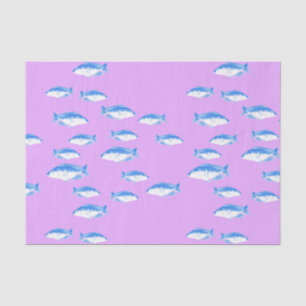 Blauer Fisch Seidenpapier