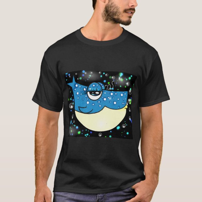 Blauer Fisch T-Shirt (Vorderseite)