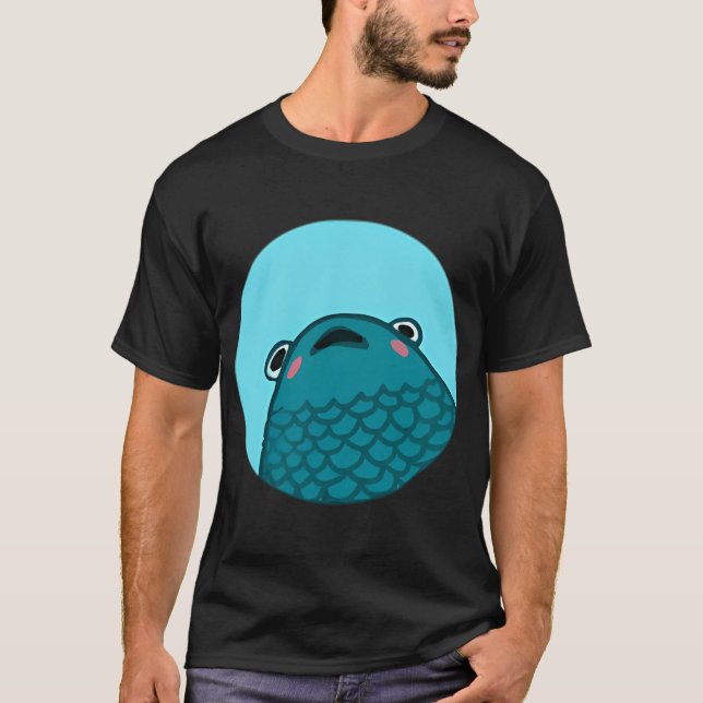 Blauer Fisch T-Shirt (Vorderseite)