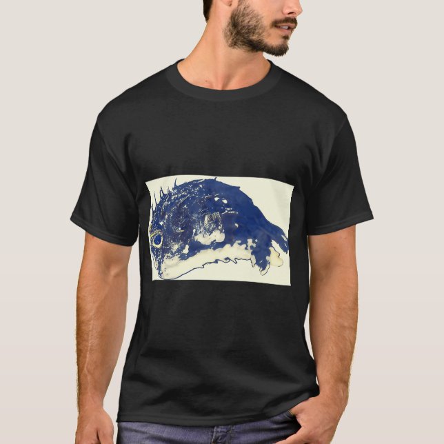 Blauer Fisch T-Shirt (Vorderseite)