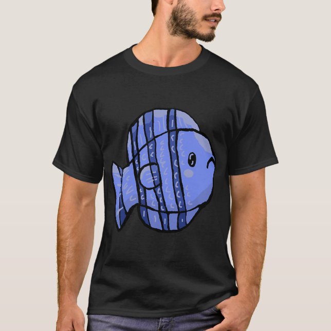 Blauer Fisch T-Shirt (Vorderseite)