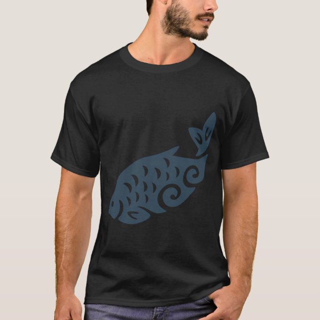 blauer Fisch T-Shirt (Vorderseite)