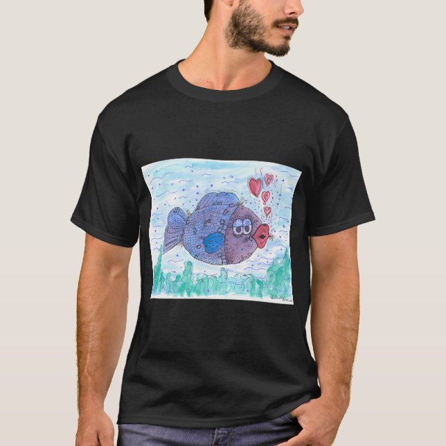 blauer Fisch T-Shirt (Vorderseite)