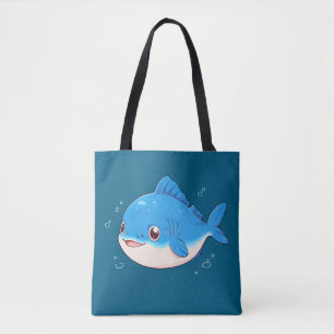 Blauer Fisch Zeichnung, Cartoon-Stil