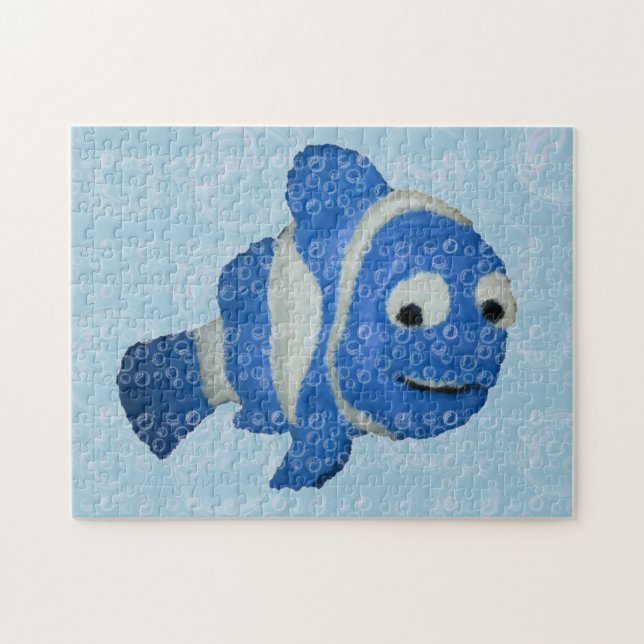 Blauer Fischpuzzle Puzzle (Horizontal)