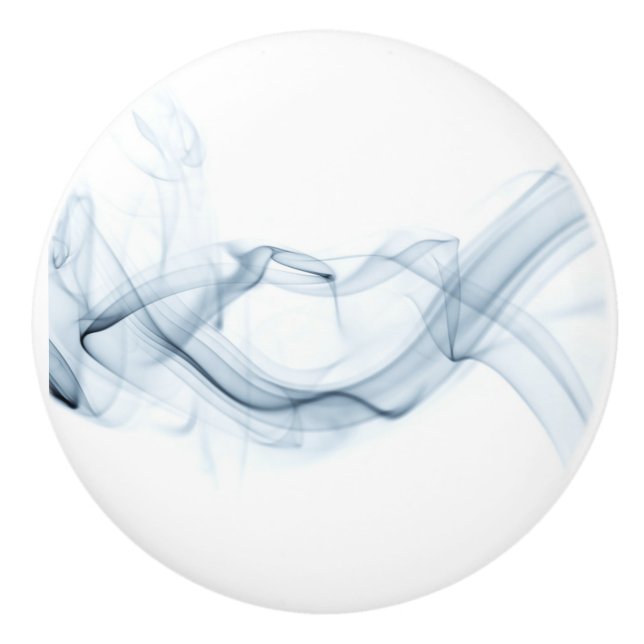 Blauer Flachband-Keramik Türknopf Keramikknauf (Vorderseite)