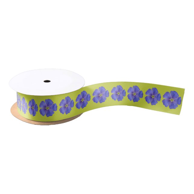 Blauer Flachs #1 Satinband (Spule)