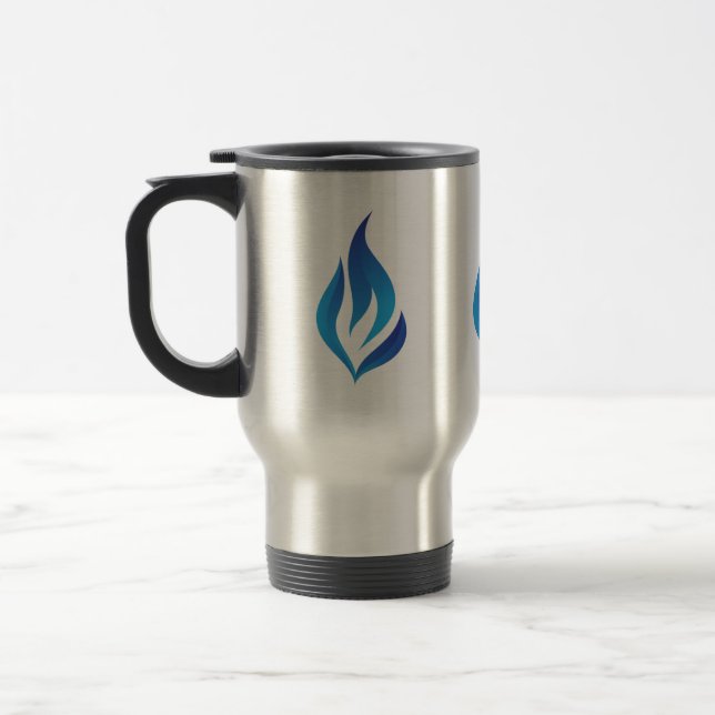 Blauer Flammenstrahl behalten Reisebecher (Links)