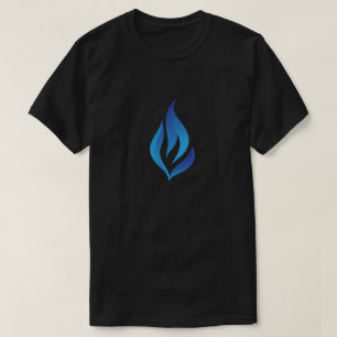 Blauer Flammenstrahl behalten T-Shirt