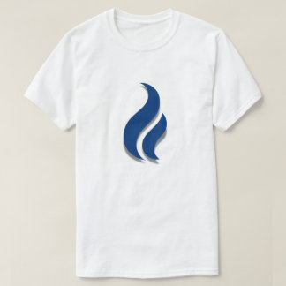 Blauer Flammenstrahl behalten T-Shirt