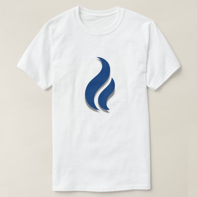 Blauer Flammenstrahl behalten T-Shirt (Design vorne)