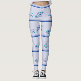 Blauer Floral Accented Leggings