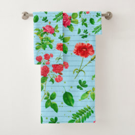 Blauer Florencocktail Badhandtuch Set