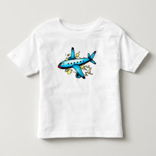 Blauer Flugzeug-Typ Kleinkind T-shirt