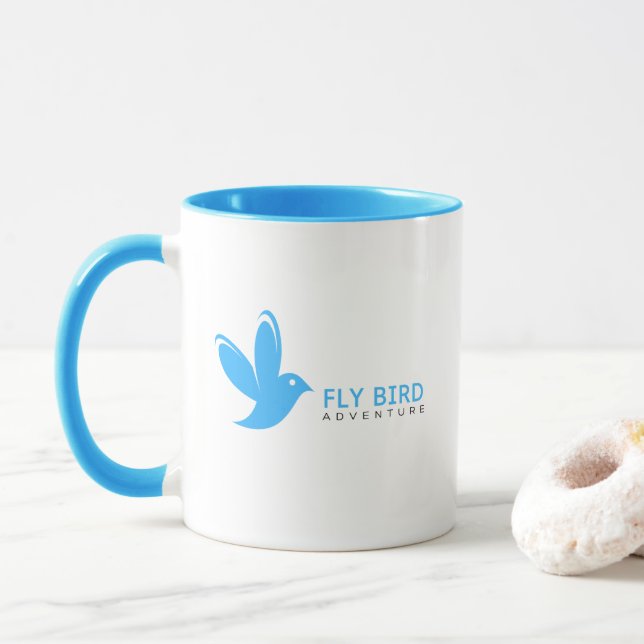 Blauer Flying Bird Tasse (Mit Donut)