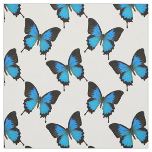 Blauer Frack Butterfly Stoff