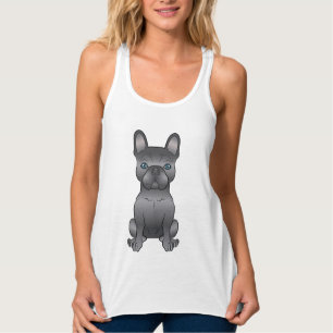 Blauer Französische Bulldogge / Frenchie süßer Car Tank Top