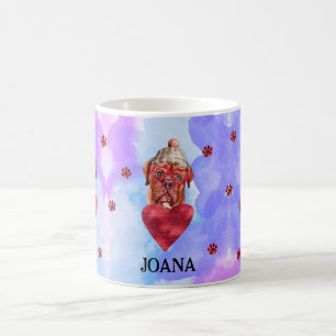 Blauer französischer Mastiff Valentinstag-Geschenk Kaffeetasse