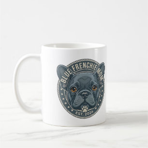 Blauer Frenchie-Mama Vintage-French-Bulldog-Design Kaffeetasse