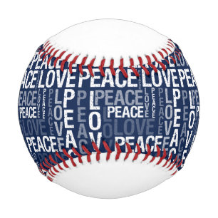 Blauer Frieden und Liebe Baseball