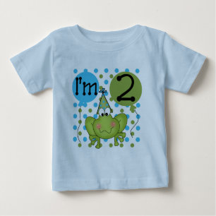 Blauer Frosch-2. Geburtstags-T-Shirts und Baby T-shirt