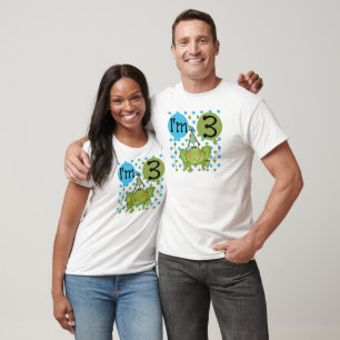 Blauer Frosch-3. Geburtstags-T-Shirts und T-Shirt