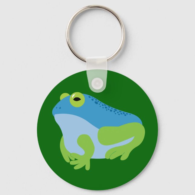 Blauer Frosch Schlüsselanhänger (Vorderseite)