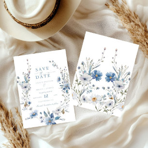 Blauer Frühling im Grünen Hochzeit Rettend Save The Date