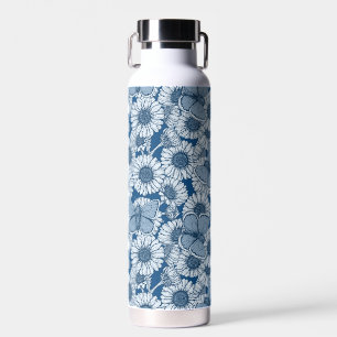 Blauer Frühling, wilde Blume, Gänseblümchen Trinkflasche