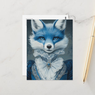 Blauer Fuchs Postkarte