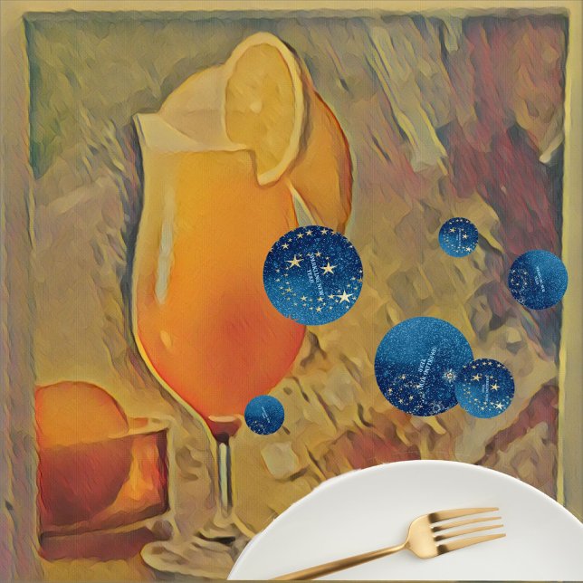 Blauer funkelnder Neujahrsfest Glitzer Sterne Blum Konfetti (Blue Sparkling New Year Glitter Stars Floral Party Confetti)