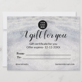 Blauer Funken Logo-Text-Name ein Geschenkgutschein