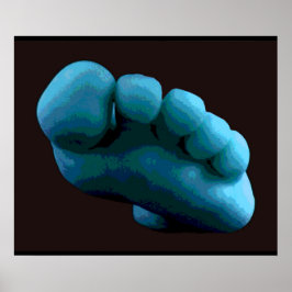 Blauer Fuß, 2005 Computer-Kunst. Poster