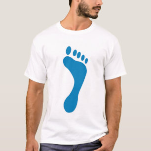 Blauer Fuß T-Shirt