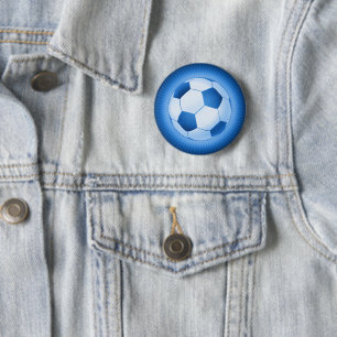 Blauer Fußball Button