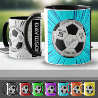 Blauer Fußball Custom Alter Name Geburtstag 