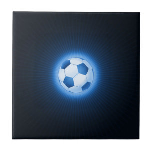 Blauer Fußball (Fußball) Fliese