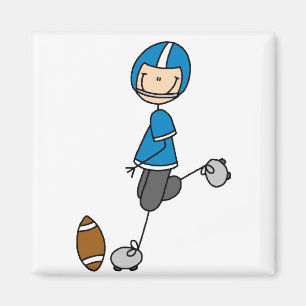 Blauer Fußball-Spieler-Magnet Magnet