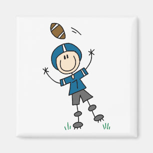 Blauer Fußballspieler-Magnet Magnet