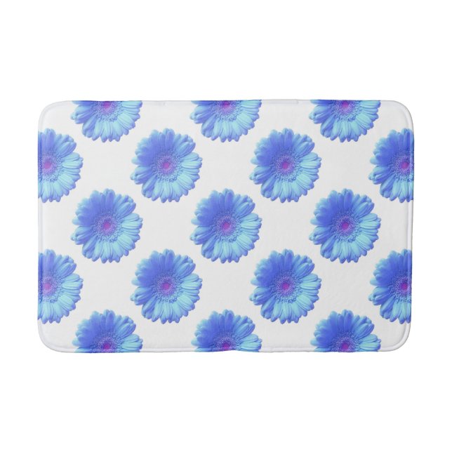Blauer Gänseblümchen Badematte (Vorderseite)