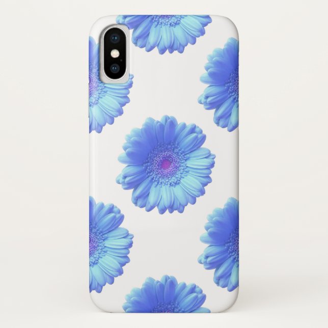 Blauer Gänseblümchen Case-Mate iPhone Hülle (Rückseite)