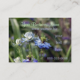 Blauer Garten blüht Geschäfts-Visitenkarten Visitenkarte