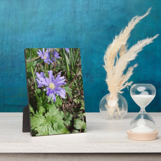 Blauer Garten Blume Fotoplatte (Seite)