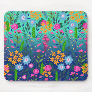 Blauer Garten Blume Hübsches Design Mousepad