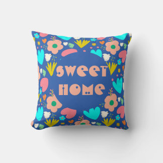 Blauer Garten nach Maß Kissen