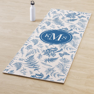 Blauer Garten Schmetterling und Blumengarten Muste Yogamatte